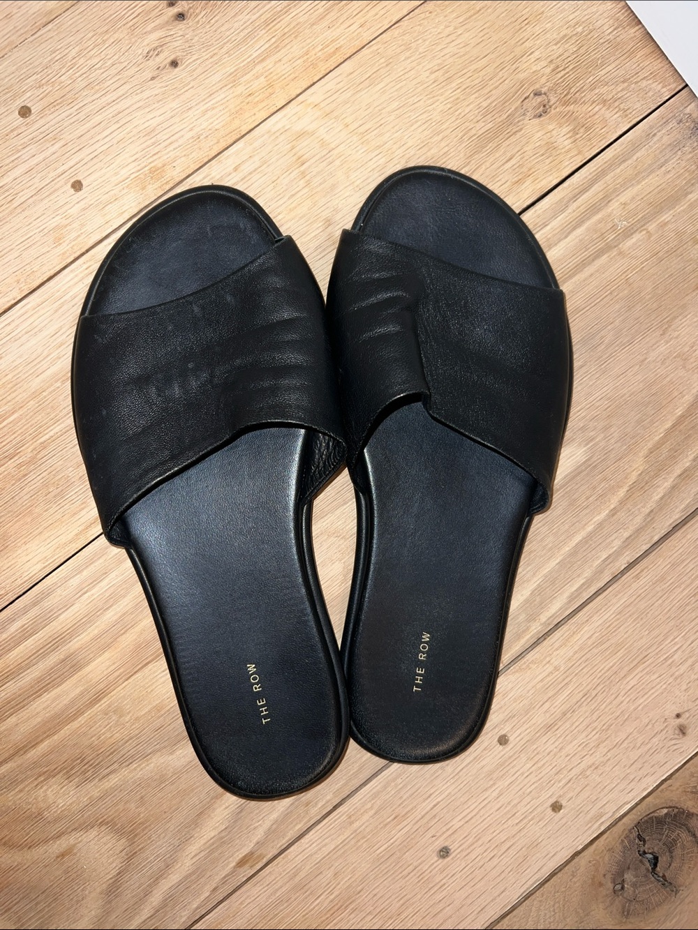 The Row Canal Leather Slides